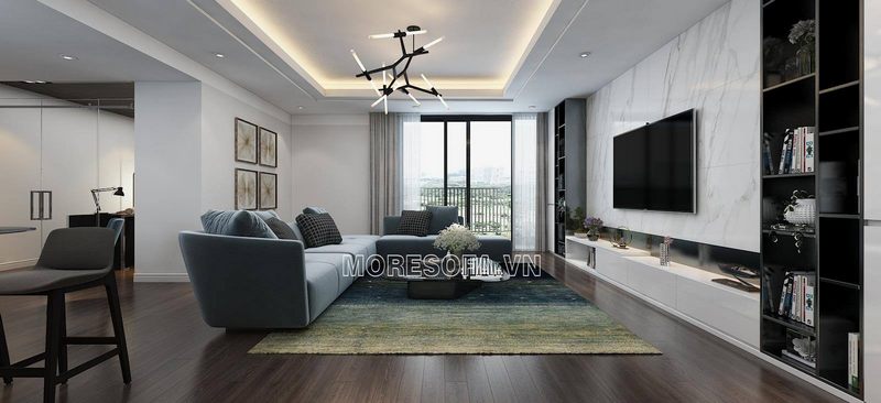 Mẫu sofa bọc nỉ hiện đại, đẹp cho phòng khách