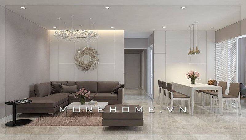 Bộ sofa bọc da màu nâu hiện đại sử dụng đón tiếp bạn bè khách tới chơi chu đáo thể hiện thẩm mỹ củ gia chủ