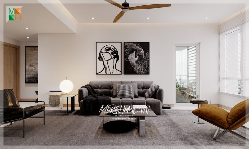 Sofa phòng khách ngoài chức năng chính, bạn có thể tận dụng làm nơi đọc sách, thư giãn.