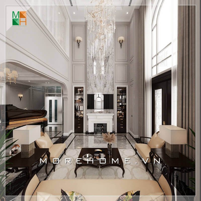 Kệ tivi tân cổ điển đẹp và lạ mắt cũng là một mẫu nội thất không thể thiếu trong không gian phòng khách biệt thự, nhà phố, chung cư cao cấp, biến căn phòng trở nên tiện nghi và sang trọng hơn.